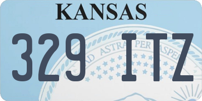 KS license plate 329ITZ