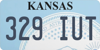 KS license plate 329IUT