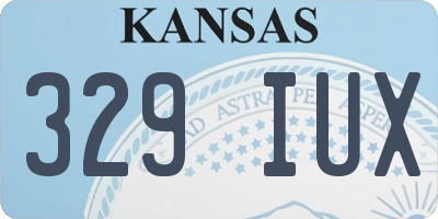 KS license plate 329IUX