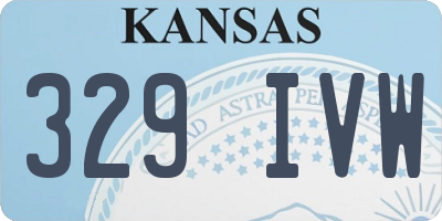 KS license plate 329IVW