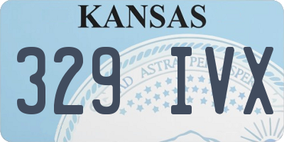KS license plate 329IVX