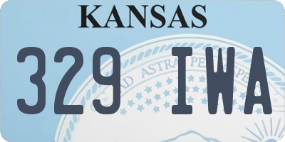 KS license plate 329IWA