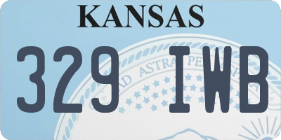 KS license plate 329IWB