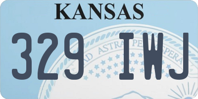 KS license plate 329IWJ