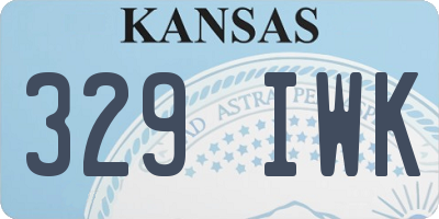KS license plate 329IWK