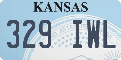 KS license plate 329IWL