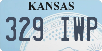 KS license plate 329IWP