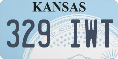 KS license plate 329IWT