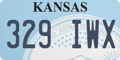KS license plate 329IWX