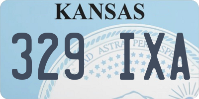 KS license plate 329IXA