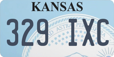 KS license plate 329IXC