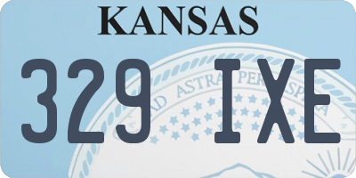 KS license plate 329IXE