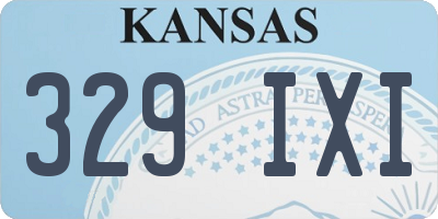 KS license plate 329IXI