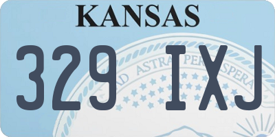 KS license plate 329IXJ