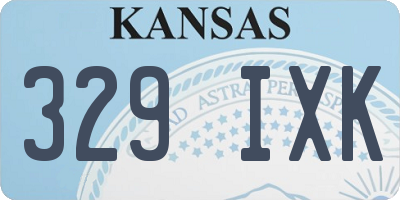 KS license plate 329IXK