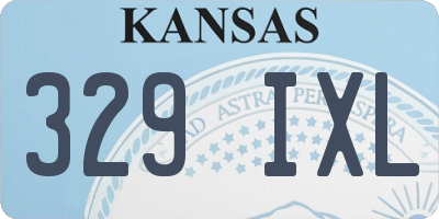 KS license plate 329IXL