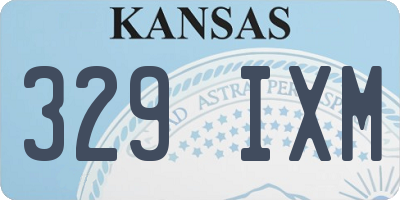 KS license plate 329IXM
