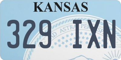 KS license plate 329IXN