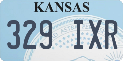 KS license plate 329IXR