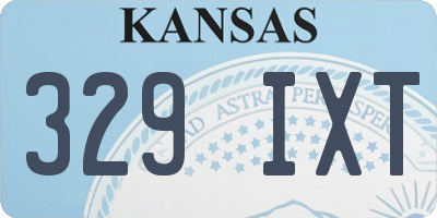 KS license plate 329IXT