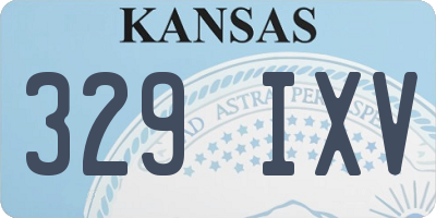 KS license plate 329IXV