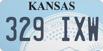 KS license plate 329IXW