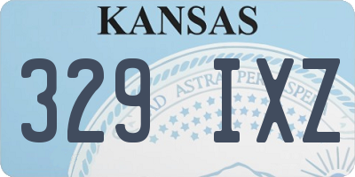 KS license plate 329IXZ
