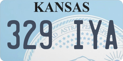 KS license plate 329IYA
