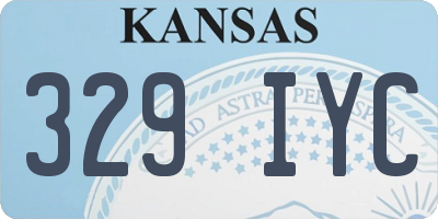 KS license plate 329IYC