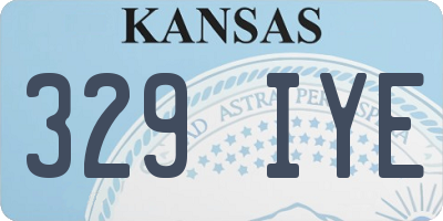 KS license plate 329IYE