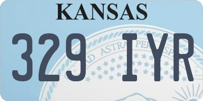 KS license plate 329IYR