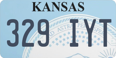 KS license plate 329IYT