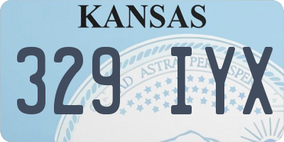 KS license plate 329IYX
