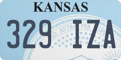 KS license plate 329IZA