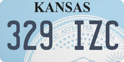 KS license plate 329IZC