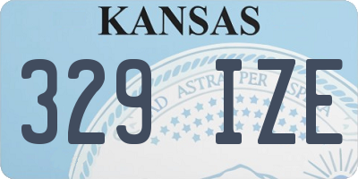 KS license plate 329IZE