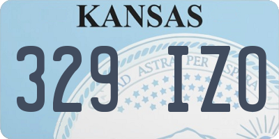 KS license plate 329IZO
