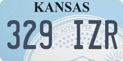 KS license plate 329IZR