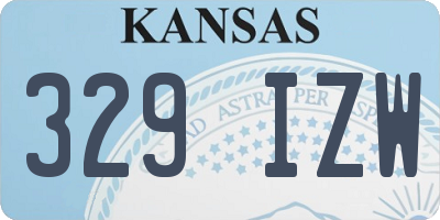 KS license plate 329IZW