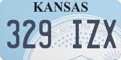 KS license plate 329IZX