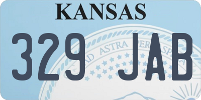 KS license plate 329JAB