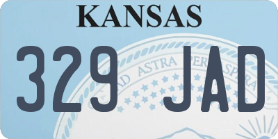 KS license plate 329JAD