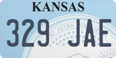 KS license plate 329JAE