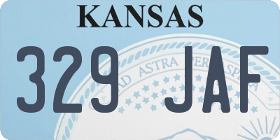 KS license plate 329JAF