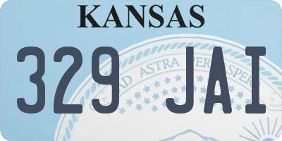 KS license plate 329JAI