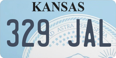 KS license plate 329JAL