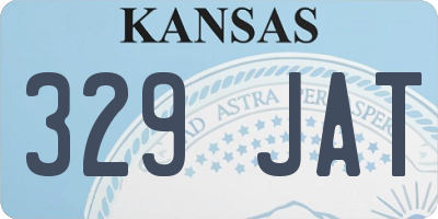 KS license plate 329JAT