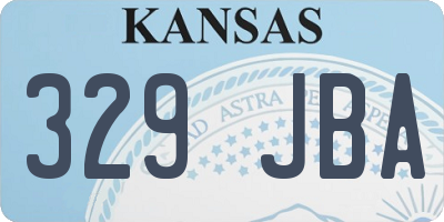 KS license plate 329JBA