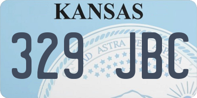 KS license plate 329JBC