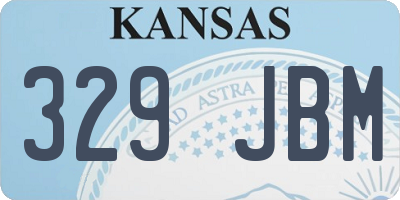 KS license plate 329JBM